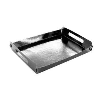 Bandeja de cartn de doble cara Negro con Asas y Pestillo 220x280x25mm 5x100 uds