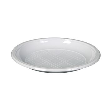 Prato em PLA branco raso 165x15mm 800un