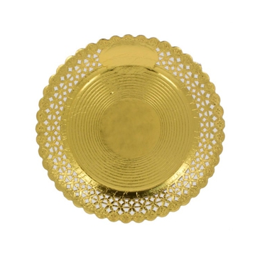 Prato Naperon de Carto Aries Dourado 200 Mm 100 un
