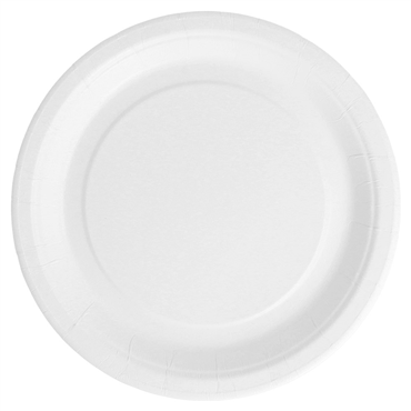 Prato de Cartolina Redondo Branco Bio-Lacado 180mm 16x50 un