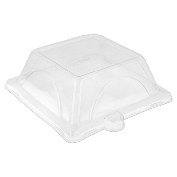 Tampa Plstico PET para Prato Quadrado em Cana de Acar 164x164x40mm 10x50 un