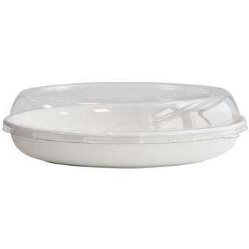Tampa Plstico PET para Tigela Oval em Cana de Acar 0443432 4x50un