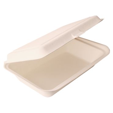 Contentor Rectangular em Cana de Acar Natural 162x251x63mm 1000ml 10x50un