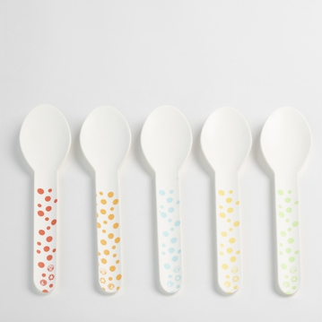Cuchara de cartn Blanco Colores surtidos 130mm 500 uds