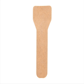 Colher de Cartolina Castanho 95mm para Gelado Paper Cutlery 500 un