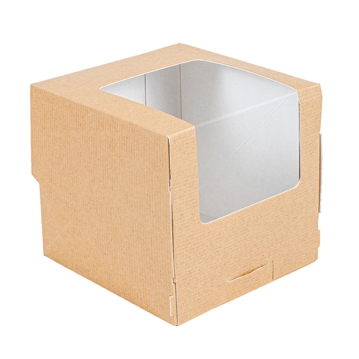 Caja Nano-Micro marr�n con ventana 100x100x110mm 10x50 uds