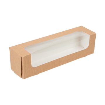 Caja Nano-Micro marr�n con ventana 190x50x50mm 8x50 uds