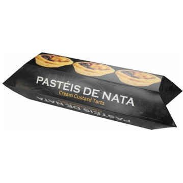 Caixa em cartolina para 6 Pasteis de Nata 6L 205x50x80mm Impresso Lisboa Preto 200un