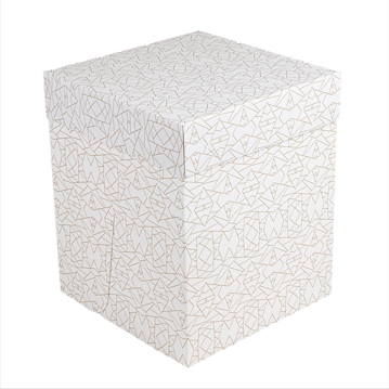 Caixa Alta em Cart�o Micro-canelado para Pastelaria Impress�o Deco 254x254x305mm 30 un