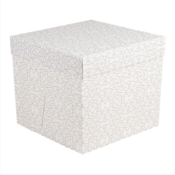 Caixa Alta em Cart�o Micro-canelado para Pastelaria Impress�o Deco 356x356x305mm 30 un