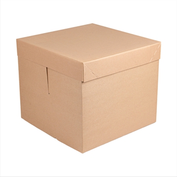 Caixa Alta em Cart�o Micro-canelado para Pastelaria Castanho 356x356x305mm 30 un
