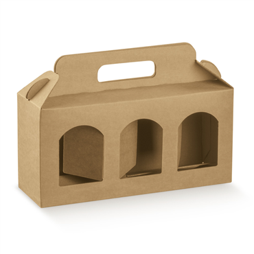 Caja de cartn para 3 Frascos 250x80x120mm 100 uds