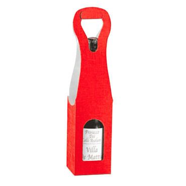 Caixa em Carto para 1 Garrafa Vermelho 90x90x410mm 100 un
