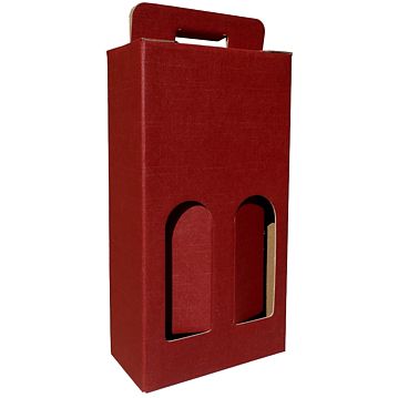Caixa em Carto para 2 Garrafas Bordeaux 180x90x340mm Caixa 20