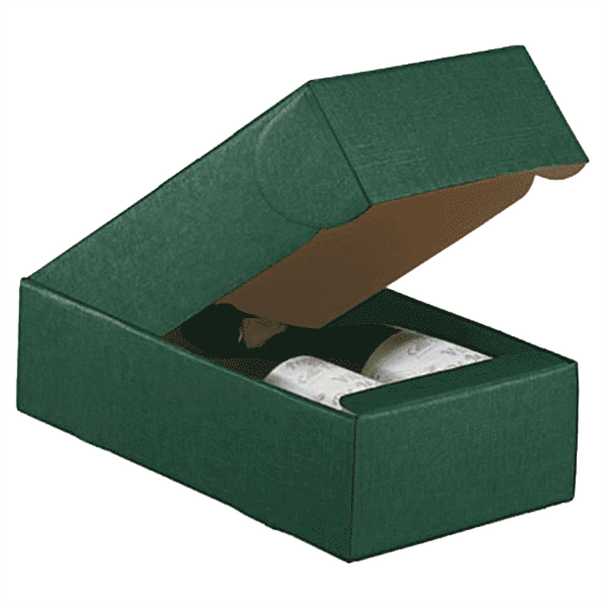 Caixa em Carto para 2 Garrafas Horizontal Verde 340x185x90mm 30 un