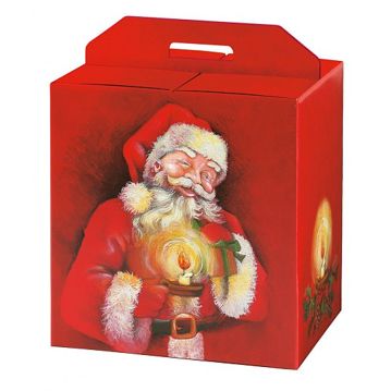Caixa em Carto para Garrafas Papa Noel 330x250x350mm 30 un