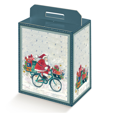 Caixa em Carto para Garrafas Santa on Bike 280x200x350mm 50 un