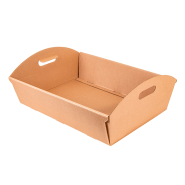 Cesta em Carto Kraft Natural Ondulado 430x300x110mm 30 un