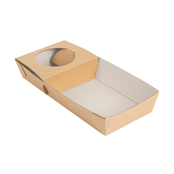 Bandeja Transporte 1 copo + comidas em Nano-Micro 250x120x40mm 8x50 un