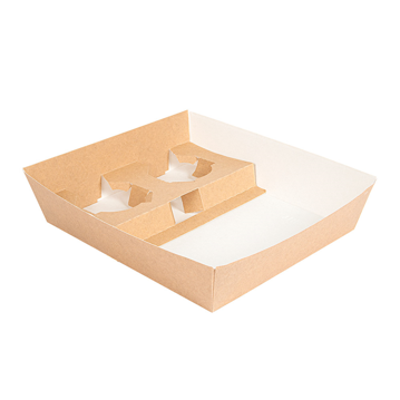 Bandeja Transporte 2 copos + comida em Nano-Micro 245x220x55mm 4x60 un