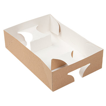 Bandeja Transporte 4 copos + comida em Nano-Micro 253x170x65mm 6x50 un