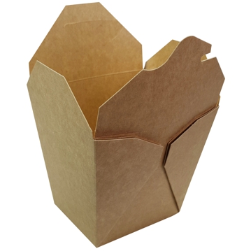 Embalagem Comida Oriental Kraft Base Quadrada 980ml 32oz  12x30 un