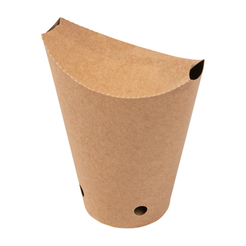 Copo em Cartolina com Fecho para Fritos 360ml 12oz Kraft 25x100 un