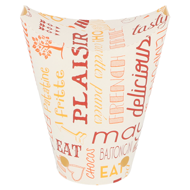 Copo em Cartolina com Fecho para Fritos 360ml 12oz Parole 25x100 un