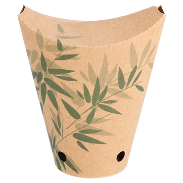Copo em Cartolina com Fecho para Fritos 360ml 12oz Feel Green 25x100 un