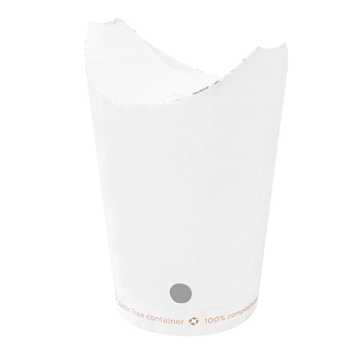 Copo em Cartolina com Fecho para Fritos 480ml 16oz Plastic Free 20x50 un