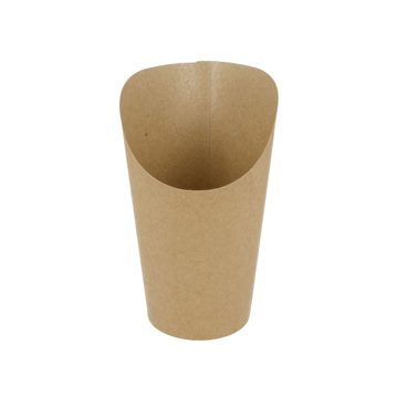 Copo em Cartolina para Fritos 270ml 9oz Kraft 25x100 un