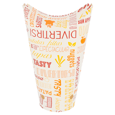 Copo em Cartolina com Fecho para Fritos 660ml 22oz Parole 20x50 un