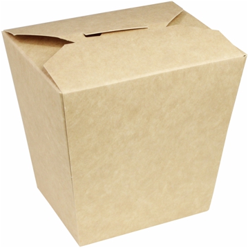 Embalagem Estanque kraft para Batatas Fritas 670ml 22oz 80/100x65/85x100mm 12x40 un