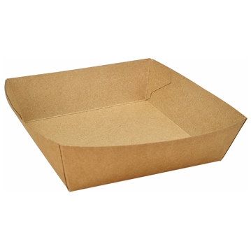 Bandeja cuadrada de cartn para sndwiches 120x120x40mm 6x100 uds