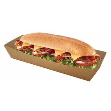 Bandeja Rectangular em Cartolina para Baguete 220x60x40mm 4x100 un