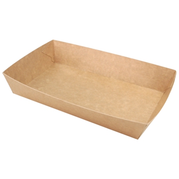 Bandeja cartolina Kraft para carne 200x120x40mm 4x70 un
