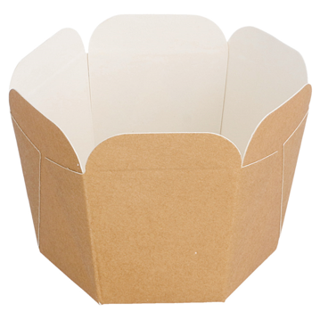 Barqueta Cartolina+PE Deli Castanho 50x50x50mm 100 un
