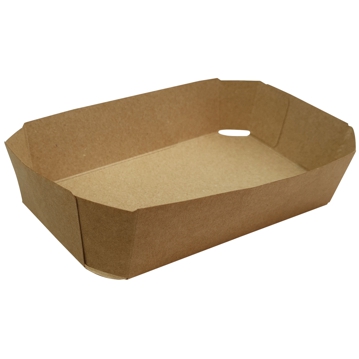 Bandeja cartolina Kraft 170x100x40mm 3x100 un