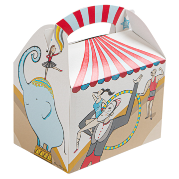 Caixa de Cartolina Kids Meal - Circo 3 170x160x100mm 6x50 un