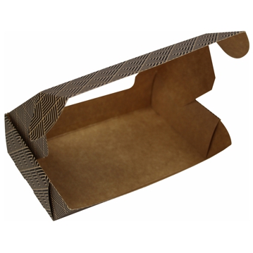 Embalagem Rectangular com Janela para Sushi 160x90x45mm Preto ST1 Caixa 100