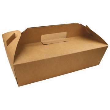 Maleta em Cartolina+PE para Take-Away 295x175x85mm 3x50 un