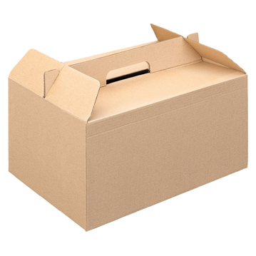 Caixa Carto Castanho para Take-Away 280x200x150mm 4x25 un