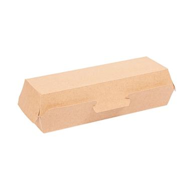 Caixa em Nano-Micro  Tipo Concha Kraft para Hot-Dog 232x90x63mm 450un