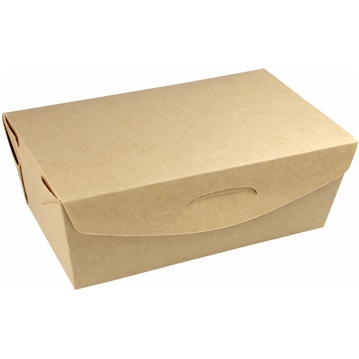 Caixa Estanque Kraft+PE para Hamburguer e Batatas 10x20 un