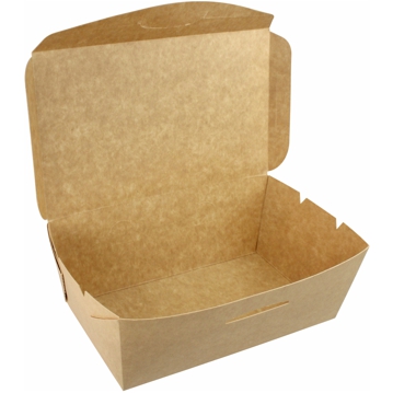 Caixa Estanque Kraft+PE para Hamburguer e Batatas 10x20 un