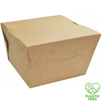 Caja Kraft para hamburguesas 115x110x110mm 8x20 uds