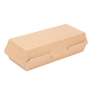 Caixa em Nano-Micro  Tipo Concha Kraft para Panini 265x122x70mm 6x50un