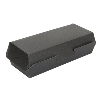 Caixa em Nano-Micro  Tipo Concha Preto para Panini 265x122x70mm 6x50un