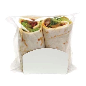 Embalagem com Filme Wrap Tortilla Branco 110x40x130mm 1000 un