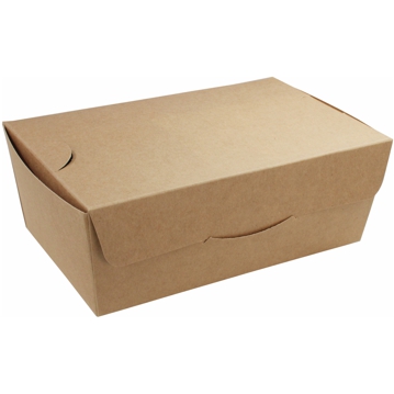Caixa Estanque Kraft+PE para Hamburguer e Batatas 180x110x70mm 10x30 un